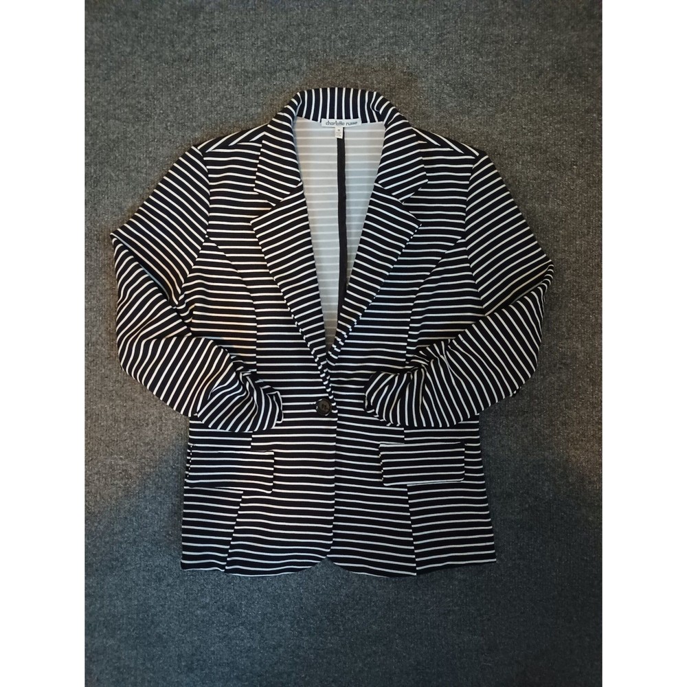 Charlotte Rousse Black & White Blazer Size Medium